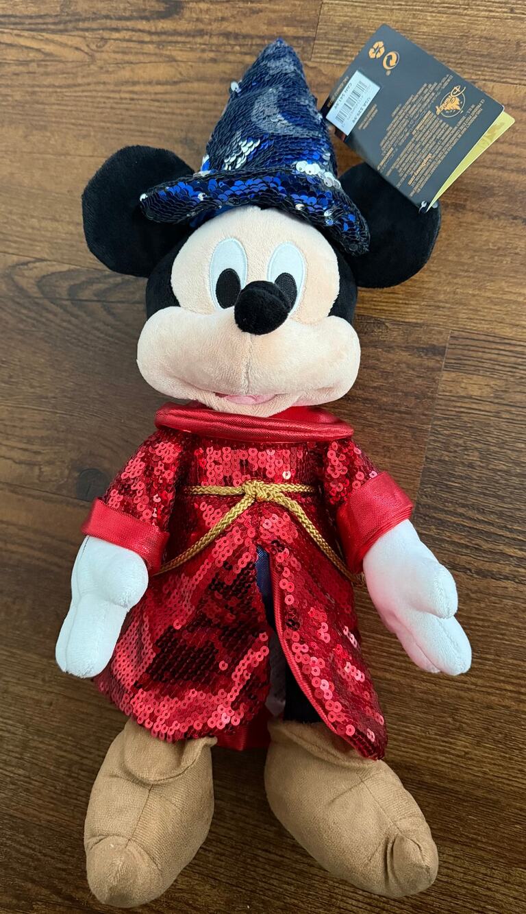 Disney Parks Fantasia 80 Years Sorcerer Mickey Sequin NWT